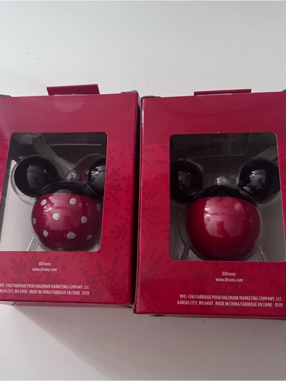 Disney Hallmark Mickey and Minnie Mouse Christmas Tree Ornaments - Picture 2 of 3